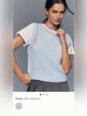 Pilcro Twofer Zig-Zag Sweater Vest